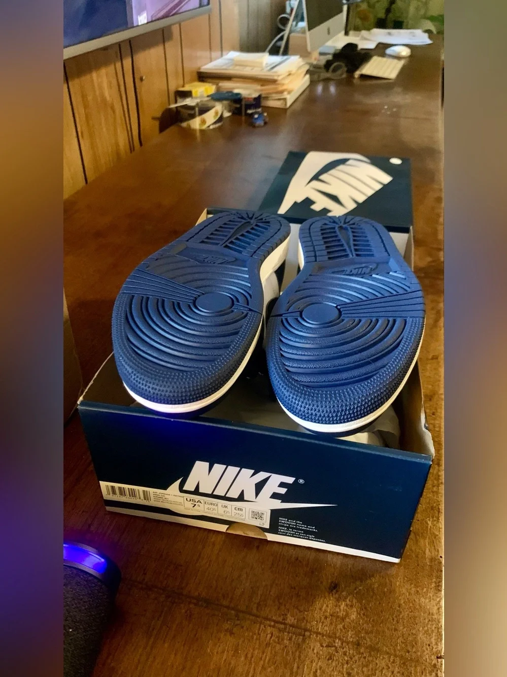 🆕 Nike Air Jordan 1 High OG Navy Black Off White new in box size 7.5 Men